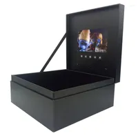 Envoltura de regalo 2022 Productos de tendencia Pantalla de flores negras Tarjeta de felicitación Control de luz LCD Player Box 26 11.3cm