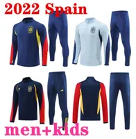 2022 İspanya Trailsuit Futbol Pedri Ferran Morata A.iniesta Pedri Espana Camiseta 22 23 Dünya Eğitim Takım Kupası Alcacer Sergio Erkekler Çocuk Üniformaları Ceket Survetement