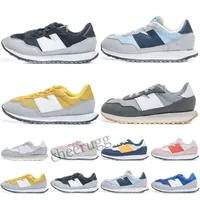 new N 327 Running Shoes Kids Designer Sneakers Blue Red Navy White Black Silver Vibrant Orange Soft Yellow Castle Rock Neon Flame Outdoor Sport QRPD