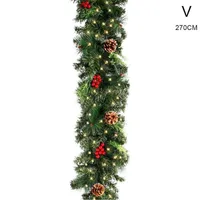 Uten Ghirlande Natalizie 50cm/20in, Ghirlanda di Natale Con Bacche Rosse, Riutilizzabile, Ghirlanda Decorazione Interno e Esterno, Per Camino/Pareti/l'ingresso della Porta
