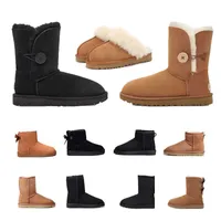 Женщины снежные сапоги тройной роскошные ботинки мини-снежный ботинок Ultra австралийская зима теплая мода классическая лодыжка Short Boot Мужчины дети 21-46 №422