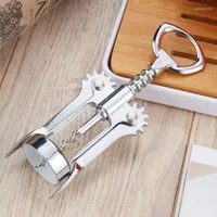 Keychains Portable Stainless Steel Red Wine Opener Wing Type Metal Sommeliers Corkscrew Bottle Openers Corkscrews Cork Remover
