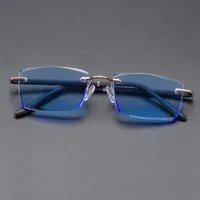Sonnenbrille Blue Glass Reading Mann Natural Crystal Presbyopia Frau Tr90 Lünette S1.0 S1.5 K2.0
