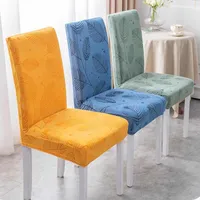 Campa a cadeira Jacquard para a cozinha super grossa de algodão spandex capa esticada com capa de backrest slipcovers s 221020