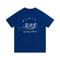여름 패션 브랜드 남성 T 셔츠 폴로 셔츠 디자이너 달리기 편지 러닝 레터 인쇄 짧은 슬리브 고급 스러움 캐주얼 한 느슨한 티셔츠 탑 블랙 화이트 블루 아시아 크기 S-2XL