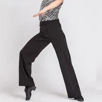 Men&#039;s Pants Latin Modern Ballroom Dance Professional Satin Ribbon Elastic Straight Trousers/Pants