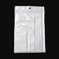 Пластиковый пакет с белой жемчужиной Poly Opp упаковывает розничные пакеты на молнии