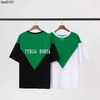 22s Nouveau d'été Botvega Veneta Mosaic Triangle Lettré T-shirt à manches courtes imprimées Unisexe Half manche