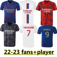 22/23 Maillot Lyon Soccer Jersey 2022 2023 Olympique Lyonnais ol Digital Fourth Football Shirts Traore Memphis Men Kids Kits Equipment Bruno G Football Shirt 666