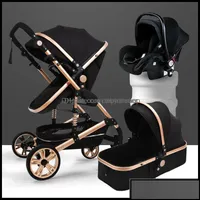 Carriolas# cochecitos niños niños maternidad cochecito de lujo alta visión de tierra 3 en 1 silla de paseo portátil comodidad de coches