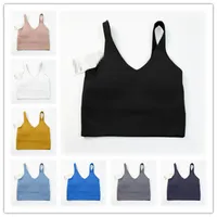 Yoga outfit lu-20 u typ bak￥t anpassning tank tops gym kl￤der kvinnor avslappnad l￶pning naken t￤t sport bh fitness vacker underkl￤der v￤st skjorta
