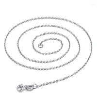 Chains 1.3mm 16-20 Inch Italian For Pendants 18K Gold Cross Link Chain Necklace 925 Sterling Silver Women
