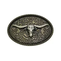 Christmas Gift Bull Head Western Cowboy Belt Buckle For Men's Belts Accessories