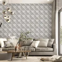 Fondos de pantalla Geom￩tricos modernos 3 D Papeles de pared de la cuadr￭cula Decoraci￳n del hogar PVC Gray Wallpaper for Shop Walls Papel Pintado de Parede
