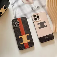 Fashion Designer Phone Cases For Iphone 14 Pro 13Promax 12 11pro 8 7 Leather 2colors Cover Shell Be Fall Prevention Brand Lin 22102102