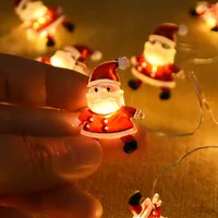 Cordes 2m Christmas Santa Claus Snowman Snowflake de Snow Flake Tree LED Light String Garland Ornement Home Decorations Gift Year Gift