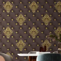 Wallpapers Noordse Europese stijl Luxe 3D Bloemen Wall Papers Achtergrond Living Bedding Room Home Decor Wallpaper voor contactpapier