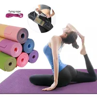 Yoga Mats TPE Antisiskid Sports Fitness Fitness épais confort Foam Yoga Matt pour exercice de gymnastique non folie 221021