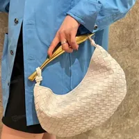 Mała sardynka górna torba do torby intrecciato z metalicznym uchwytem Kobiet Designer Tote Pojedynczy przedział magnetyczny Bottega Work