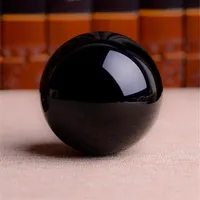 Cuarzo Black Obsidian Magic Crystal Glass Healing Ball Sphere Craft Feng Shui Crystals Ampliar Pogray Balls198f