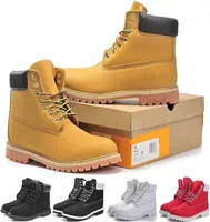 Designer Suede Leather Boots Timbers Booties Luxury Land Ankle Boot Cowboy Yellow Black High Top vandringsskor utomhus m￤n Kvinnor Sneakers Lace Up Ankel Boot