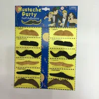 Party Decoration Funny Costume Pirate Mustache Cosplay Fake Moustache Beard For Kids Adult Halloween DecorationParty
