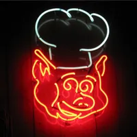 17 14 Zoll Cartoon Chef Glas LED LED NEON SCHLECHT DIY FLECH SELLE LICHT INDOOR OUTDOOR-Dekoration RGB-Spannung 110V-240V335R