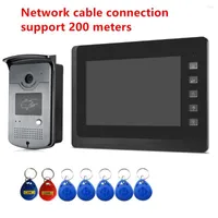 Video Door Phones 7inch Phone Intercom Doorbell with RFID IDカードは、アクセス制御システム用のHDカメラのロックを解除します