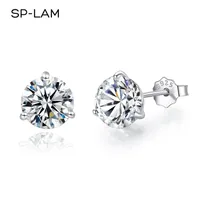 Stud SP-LAM Earrings Women Sterling Silver 925 Classic Style Korean Fashion Small Earring Pendientes Gift 221020