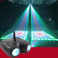 20W 64 128pcs RGBW LED Desen Aşaması Işık Çift Kafa Head Head Lamba Projektör DJ Disco Party Lights Serin Efektler Aşaması Aydınlatma 3227