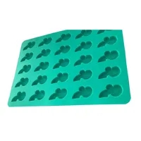 Latest Kitchen baking moulds for chocolates run gummi sillicon cooking mould sour edible toolling molds green color150e