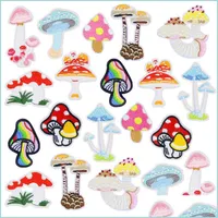 Sewing Notions Tools Sewing Notions Mushroom Applique Embroidered Patches On Kids Clothes Diy Iron Patch For Clothing Shoes Bags Sti Dhzb6