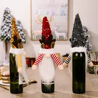 Christmas Decorations Creative Wine Bottle Caps Sequins Gift Bags Cover Year 2023 Xmas Decoration Supplies
