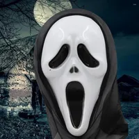 Party Masks 1pcs Halloween Ghost Face Mask For Decoration Horror Screaming Grimace Scary Cosplay Prop Decor