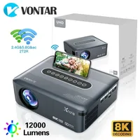 Projecteurs V Vontar 8K Décodage Smart Projecteur 4K 1080P Full HD1920X1080P LCD Projecteur Android 9 2T2RWIFI VIDEO HOME THEATER