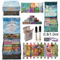 GCC Atomizers Gold Coast Clear Smokers Club Vapes Cartridges Verpakking 0,8 ml 1,0 ml keramische spoel 510 Draadkarren