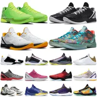 Kobe 6 Mamba Mens Basketball schoenen Zoom Protro Prelude Mambacita Grinch Think Pink 5 Alternate Bruce Lee Del Sol Big Stage Lakers 24 Outdoor Sports Trainers Sneakers Sneakers