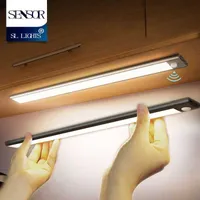 cabinet light Motion Sensor Under USB Rechargeable LED Night Light for Closet Cabinet Kitchen Wardrobe Cupboard 1021
