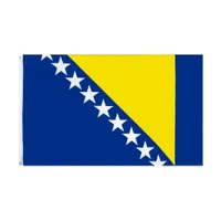 Bih Bośnia i hercegowina flaga wiejska z poliestrową tkaniną do indoor na zewnątrz paradę / festiwal / dekoracja domu