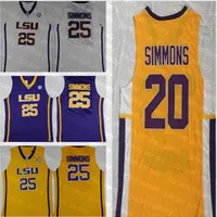 Basketball -Trikots New College Basketball trägt High School Montverde Academy Eagles Simmons Trikots 20 Männer Basketball Tigers College 25 Jersey Sticthed White
