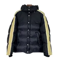 Heren Zwart Puffer Jacket Down Kleding Gedekte kwaliteit Lagen Outdoor Keep warme bovenkleding Koude bescherming Badge Decoratie plus Kerstdames Damesjas Maat 5xl