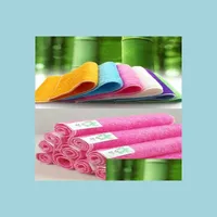 Cleaning Cloths Bamboo Fibre Oil Wash Cloth Towel Kitchen Furniture Floor Wipe Car Mtifunctional Big Dishcout Household Drop Deliver Dhyr4