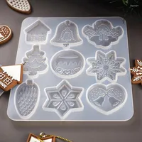 Baking molde o Natal de cristal de cristal diy árvore de molde de neve de neve pendente de pendente de silicone listagem de joias