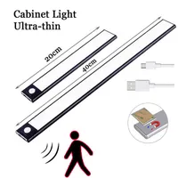cabinet light Ultra-Thin USB Led Under For Kitchen bedroom Cabinet Lighting Magnetic Night lights Motion Sensor Lamp 1021