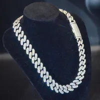 مخصص 925 Silver VVS CVD Real Diamond Cupan Chain Iced Out Hip Hop Jewelry 18K Gold Gold Plated Moissanite Cupan Stain Necklace Netclace