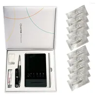 Tattoo Guns Kits Professional Touch-screen Control Kit For Eyebrows Permanent Makeup Machine With 10PCS 1R Microblading Needles
