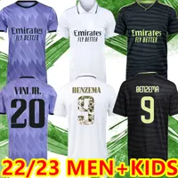 22/23 Camavinga Hazard Soccer Jersey 2022 Real Madrids Benzema Rodrygo Rudiger Modric Marcelo Asensio Lucas v Tchouameni Valverde Third Shirt Shirt