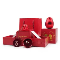 Caixas de jóias Creative New Rose Jewelry Packaging Box Ring Colar Romantic Christmas L221021