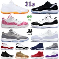 Jumpman 11 Low Basketball Shoes Designer Jubilee 11s Cherry Red Purple Cool Gray High J11 Concord 45 Space Jam Low Pure Viole Midnight Navy Gum UNC Bred Sneaker
