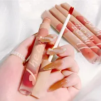 Lip Gloss CVZ Matte Zhizhi Stick Mud para maquiagem de face meninas cosméticas longas d'água à prova d'água nua marrom AC408